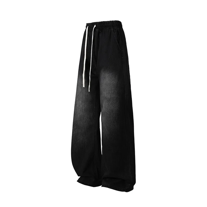 Mens New Autumn Vintage American Loose Straight Washed High Street Long Pants Fashion Trendy Trousers For Men Street Outfit