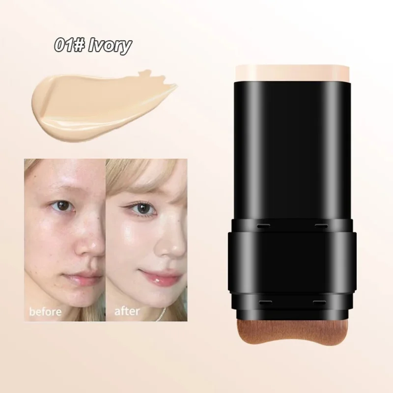 Foundation Rod Moisturizing Light Concealer Liquid Foundation Double Head Foundation Make-up With Brush