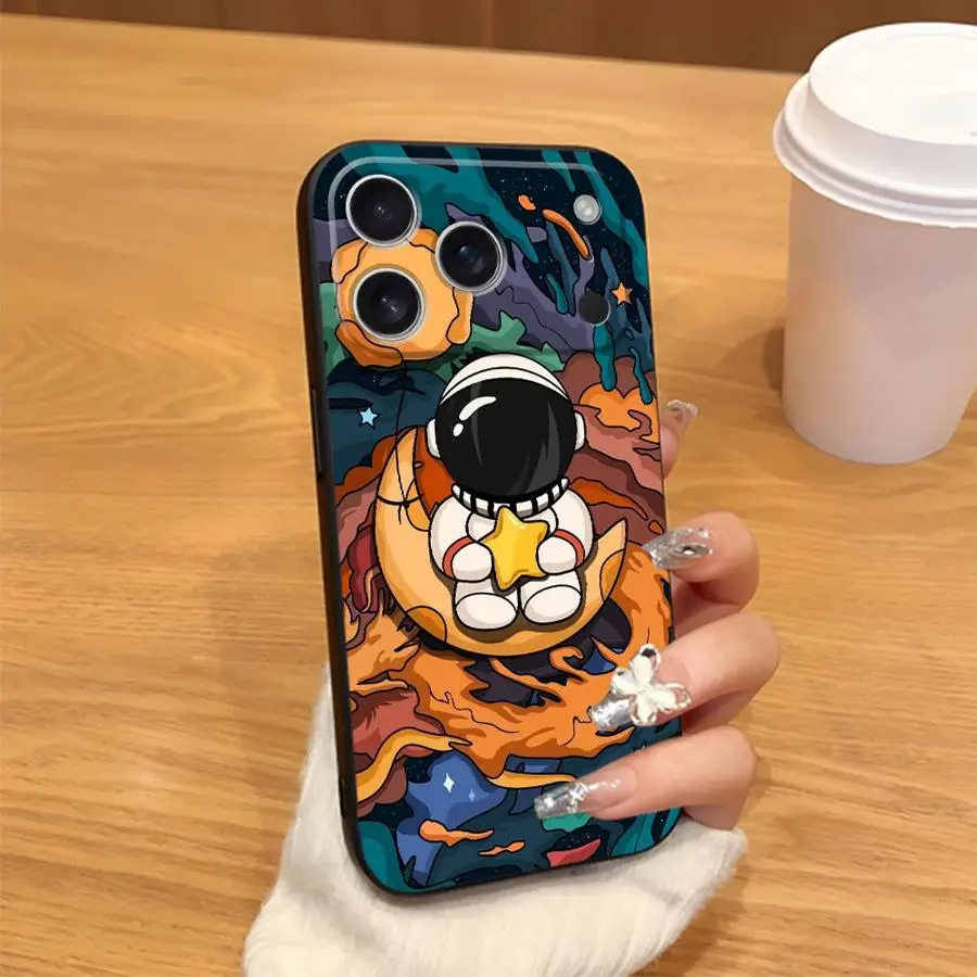 Case for Apple iPhone 17 Pro Max 14 XR XS MAX 11 15 Pro 7 8 12 16 13 Air Funda Phone Cover Fashion Astronaut Cute  view 4