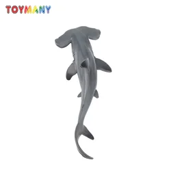 Toymany Simulation Hammerhead Shark Ocean Animal Model Toy Mini Figures Dolls Action Figurines Toys Children Gift Cake Decor