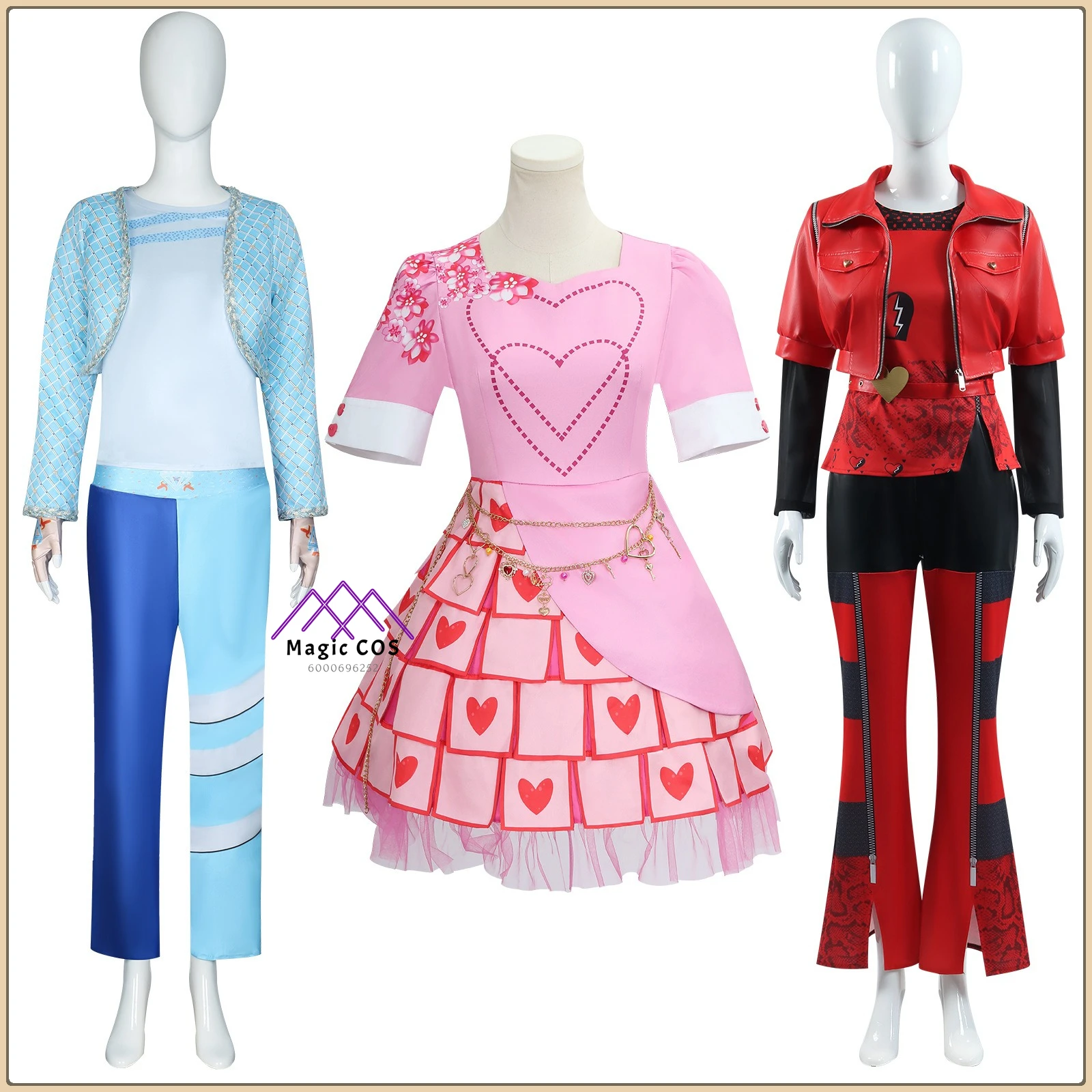 

Supernatural Arms Dandan Cosplay Full Set School Uniform (Shirt+Skirt) + Wig + Bow Tie+Socks Women's Outfit for Comic Con Party