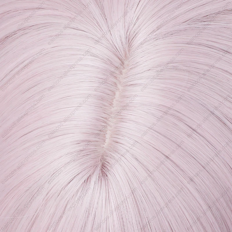 Peluca de Anime Kiga para Cosplay, pelo sintético resistente al calor, color gris y rosa, 35cm