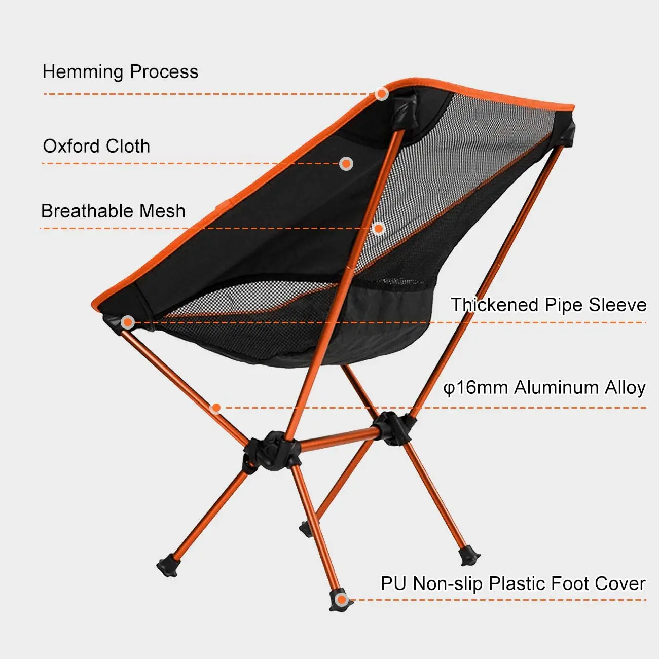 Camping Fishing Barbecue Chair Portable Ultra Light Folding Chair High Load Outdoor Camping Beach Hiking Picnic Seat Tool Chair