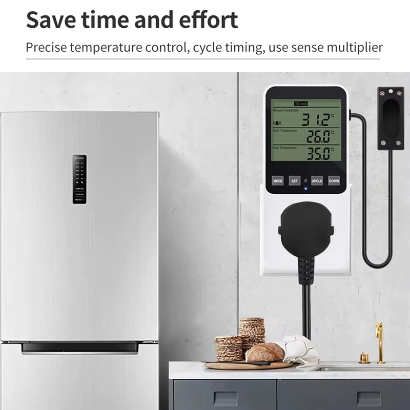 N11R- Digital Display Temperature And Humidity Controller Socket Thermostat Heating And Cooling Regulator Smart Socket EU Plug