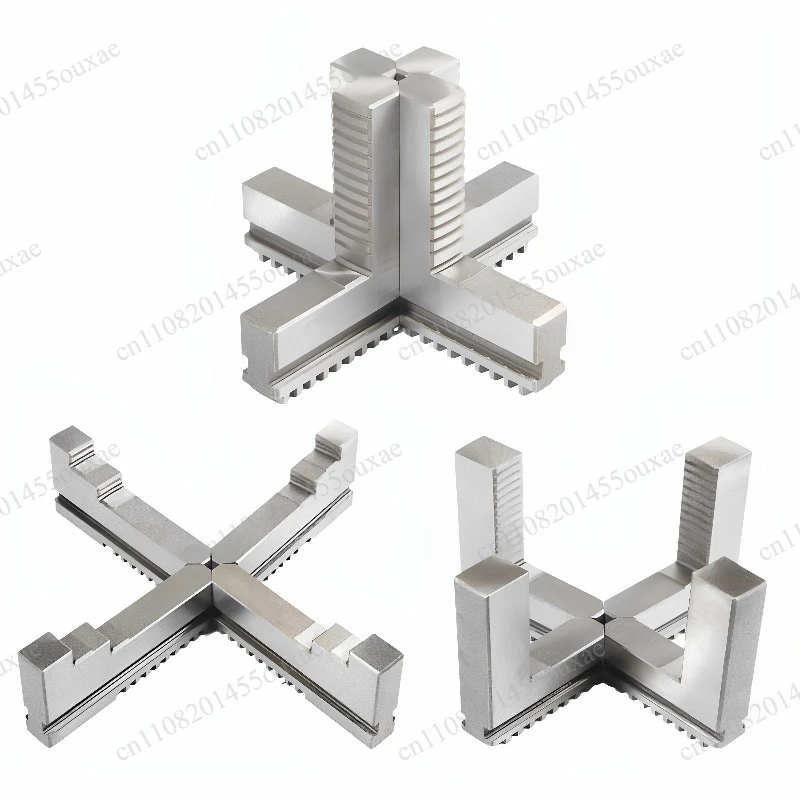 Lathe 4-Jaw Linkage Claws, Heightened Extended Positive Reverse Jaws, Fit 200/250/320/400 Self-Centering Chuck