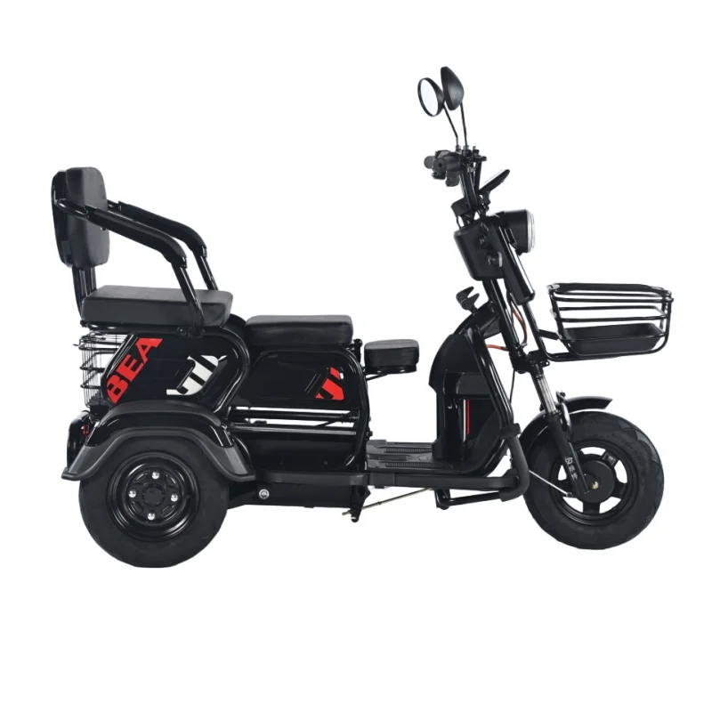 

Mini Electric 3-Wheel Steel Tricycle Motorcycle 1000W Power 60V 1000W Motor Power Open Passenger Seats Options