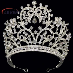 Levery Crystal Tiaras and Crowns for Women Rhinestone Headpiece Birthday Princess Crown