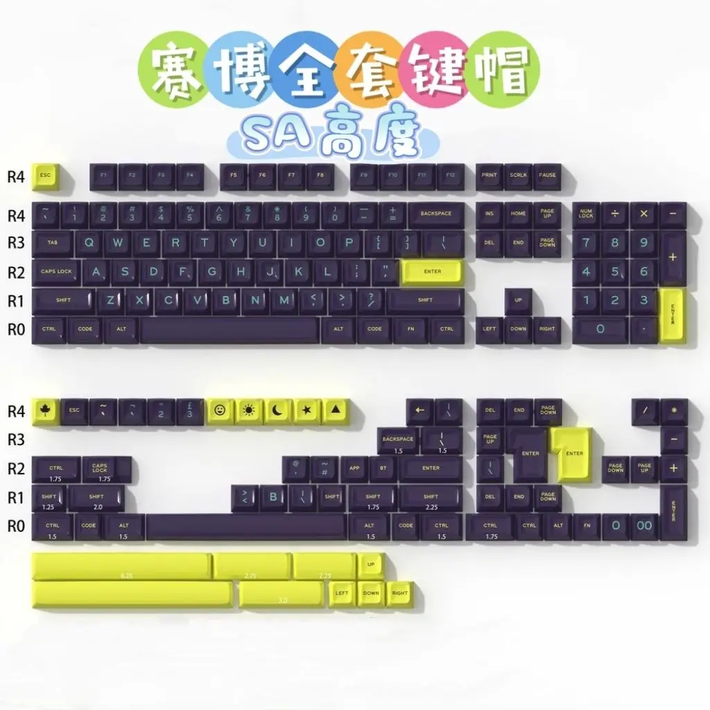 Keycap SA 높이 ABS 2색 키캡 전체 세트 e e-sports 복고풍 맞춤형 키캡