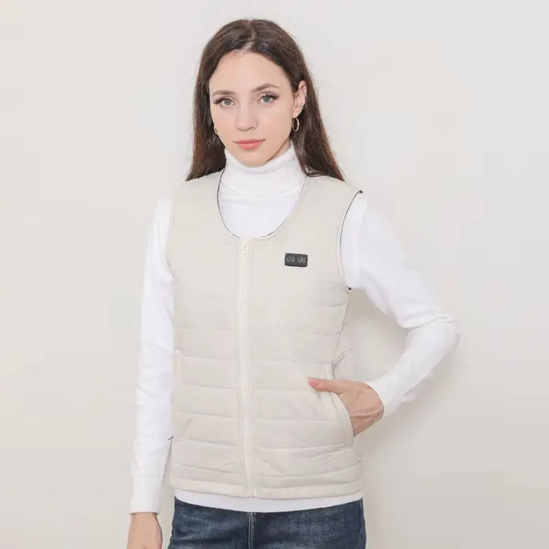 Neue Winter-Unisex-Weste mit V-Ausschnitt und 22 Zonen, hitzebeständig, warme Weste für Menschen mittleren Alters und ältere Menschen, die sowohl innen als auch draußen getragen werden