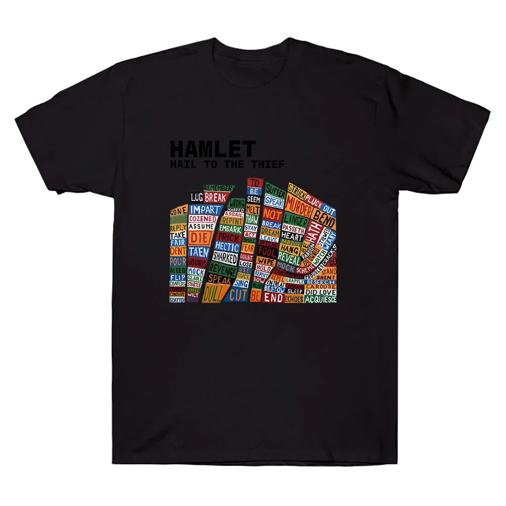 

Футболка Hamlet Hail To The Thief Radiohead, мужская хлопковая винтажная футболка с круглым вырезом, футболки с короткими рукавами, одежда High Street, унисекс