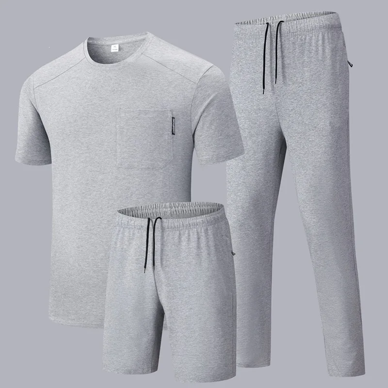 men's-casual-three-piece-set-long-pants-short-pants-short-sleeve-t-shirt-loose-fit-spring-summer-new-style-casual-sportswear