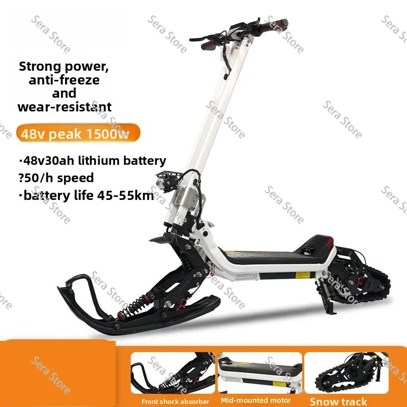Electric Snow Tracked Vehicle All Terrain Crawler for Adults Off Road Snowmobile with Remote Control