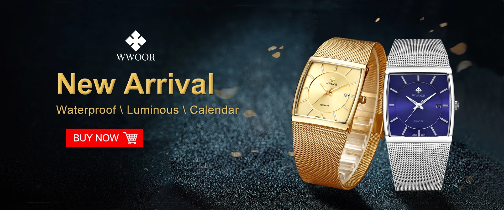 WWOOR Silver Men Watches with Mesh Steel Top Brand Luxury Ultra Thin Quartz Waterproof Date Business Wristwatch Box Montre Homme