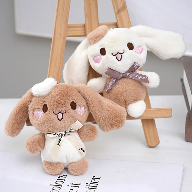 Cartoon Anime Sanrios Mocha Series Cinnamoroll Plush Doll Keychain Toy Pendant Backpack Hangings Decoration Gifts