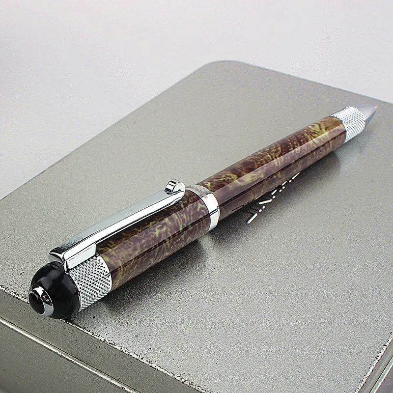 

BALAOYE Brown Acrylic Ballpoint Pen High Quality Black M 0.7mm Refill Rollerball Pen Writing Smooth MB Luxury Office Supplies