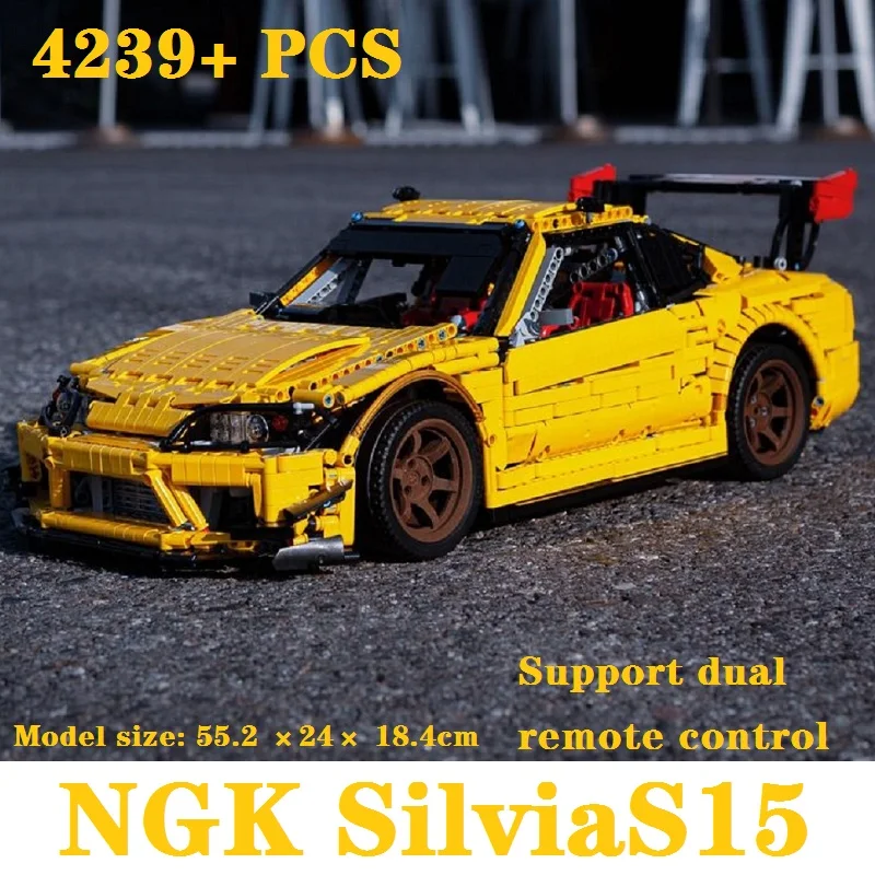 

2023 New MOC-61988 NGK Silvia S15 Super car Remote Control Electric Parts Building Blocks Brick Toys for Kids Boys Girls Gifts