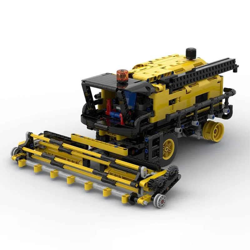 

920PCS Farm Combine Harvester Moc Building Blocks, Functional Gear System Model, Agricultural STEM Gift for Adults