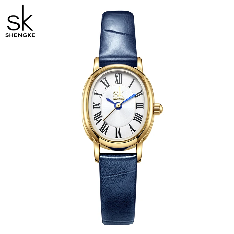 Shengke SK Elegant Woman Quartz Wrist Watches Original Design Leather Strap Ladies Clock Top Luxury Women\'s Watch Montre Femme