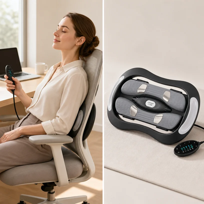 Protection Home Use Back Stretcher Massager for Office Workers with Heat and Air Pressure to Relieve Stiff Waist