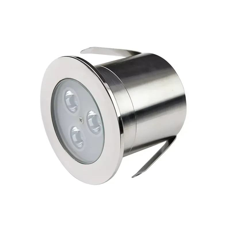 Adjustable LED Recessed Pool Light Underwater Miniature Breathing Lamp for Swimming Pool Spa Fountain Garden Landscape