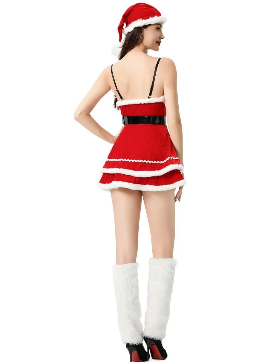 2024 Sexy Santa Claus Costume Lolita Dress for Women Christmas Themed European Fashion Sexy Girl Outfit Christmas Elderly Lady
