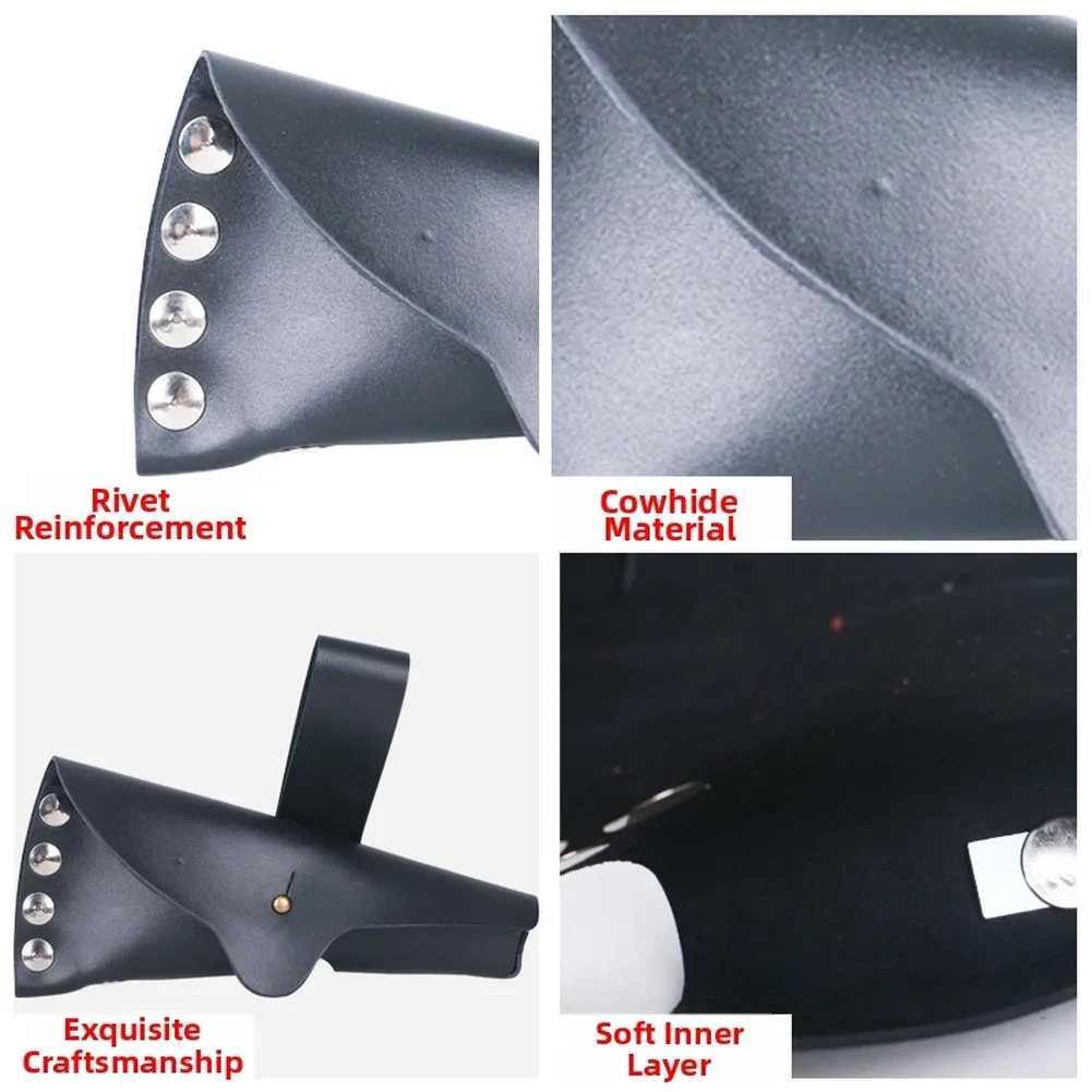 Cowhide Axe Sheath Hatchet Cover Waist Bag For 7.5-11.5cm Camping Bushcraft Woodcutting Tool Protective Leather Holster - view 4