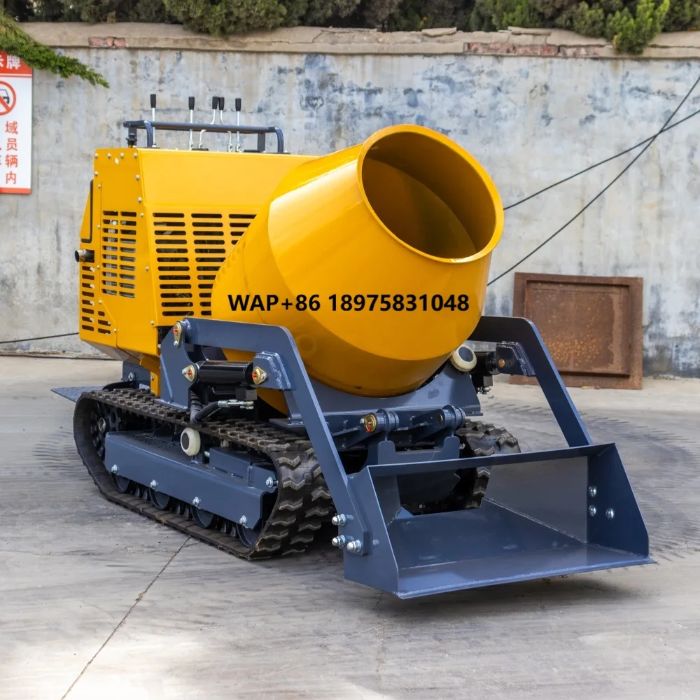crawler concrete mixer with 6.5-liter mixing drum
