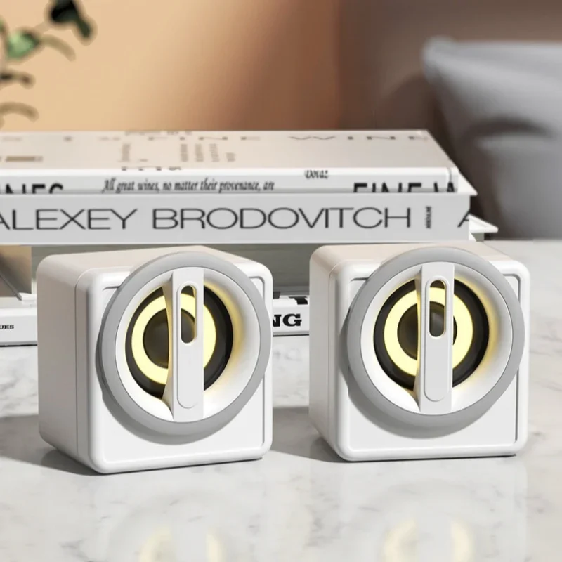 Bluetooth Speaker Soundbar Desktop Computer Notebook Wired Audio System with Bass and Volume Control for High-Quality Sound Box