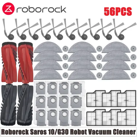 Roborock Saros 10 / Roborock G30 진공 청소기 부품 메인 사이드 브러시 필터 먼지 봉투 교체 부품