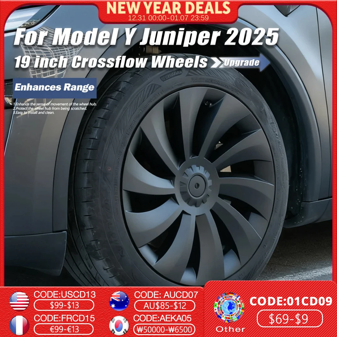 

Hub Cap For Tesla New Model Y 19 Inch Juniper Tire Performance Replacement Crossflow Full Wheel Cover Rims My Accessories 2025