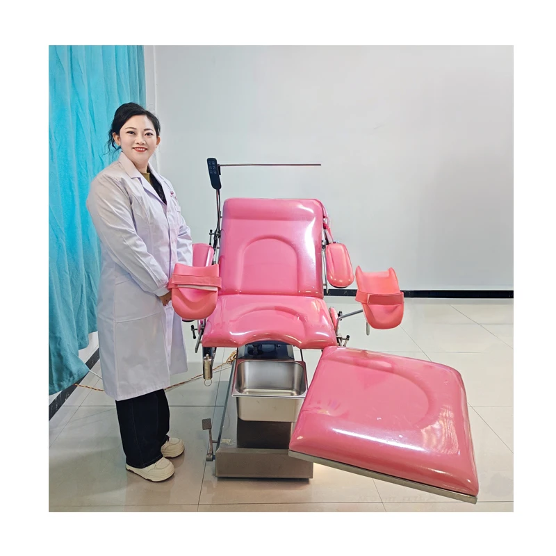 Leather Manual Gynecology Delivery Examination Couch Birthing Obstetric Bed Gynecological Table