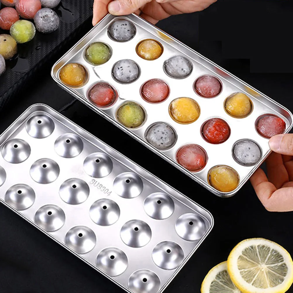 

Stainless Steel Ice Cube Mold Tray 304 Material Creative Kitchen Tool Balls Shaped Easy Demoulding Practical Household