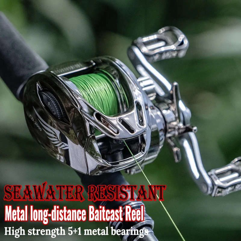 Imagem -06 - Metal Paint Fishing Reel Baitcasting Reel com Carretel de Alumínio Carretel de Fundição de Freio Magnético Max Drag 10kg Isca de Água Doce