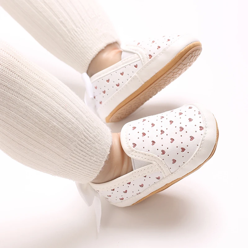 Comfortable Infant First Walkers Casual Crib Shoes Soft Rubber Sole Daily Wear For Newborn Boys Girls 0-18M