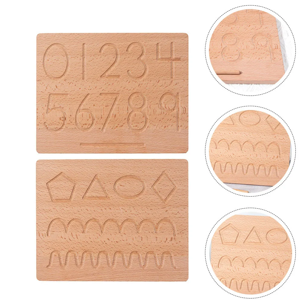 

1Set Number Recognition Board Wooden Kids Educational Number Tracing Writing Board Early Learning Calligraphy Exercise Plaything