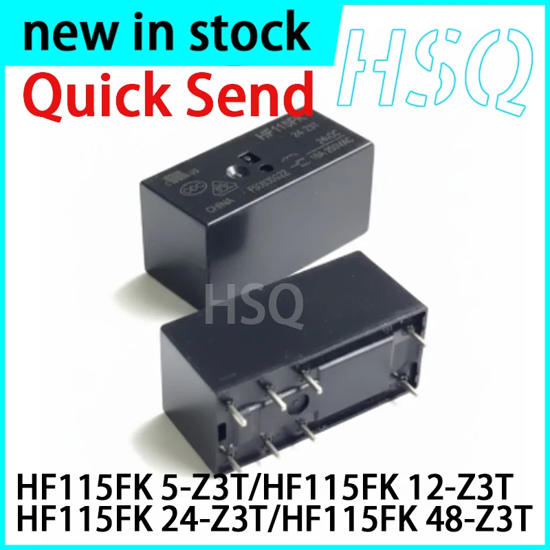 2PCS New HF115FK-5/12/24-Z3T Set of Conversion 8-pin 16A Relay