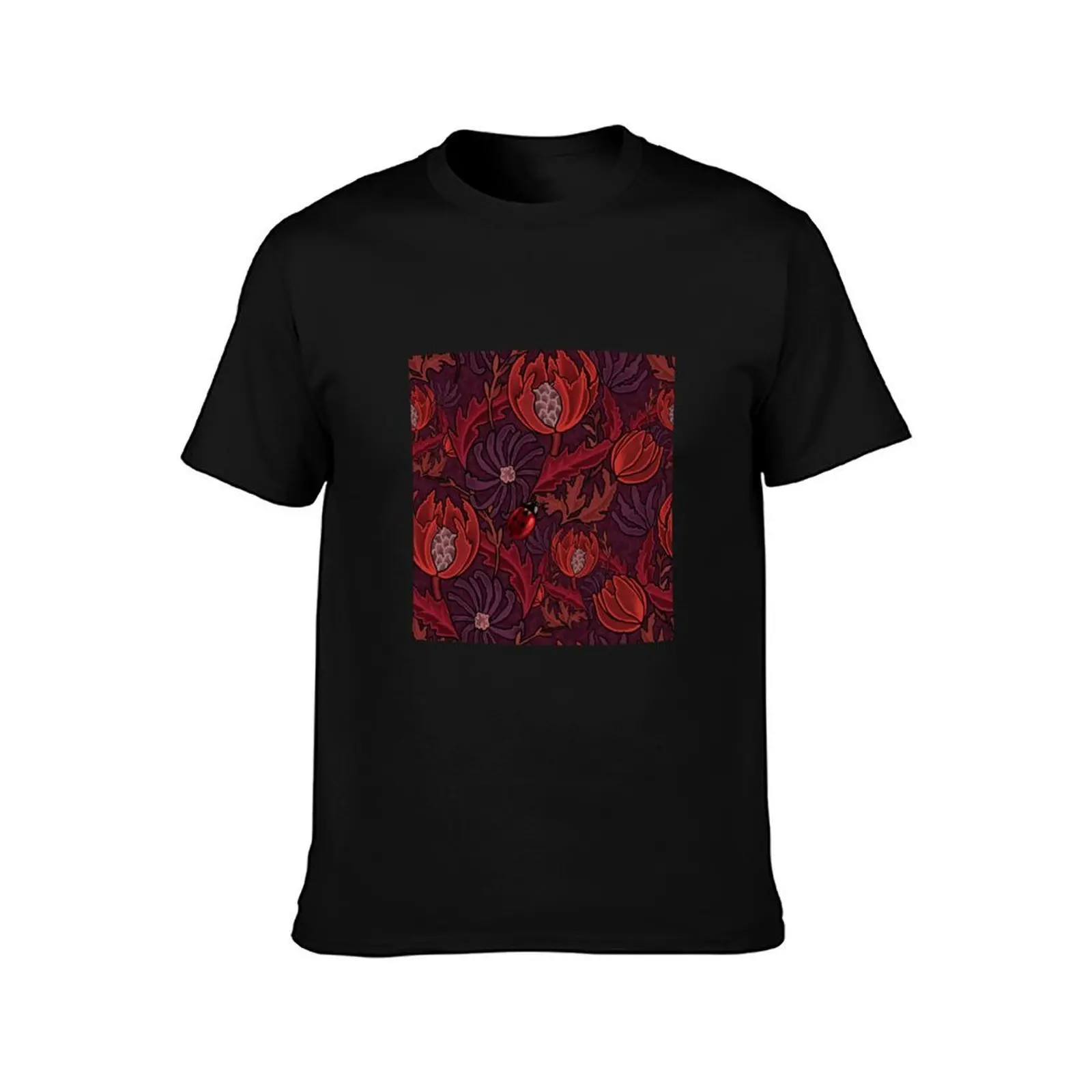 Find a ladybug T-Shirt, Summer Casual Cotton Tee, Oversized Streetwear Tops, Vintage Graphic Print, Loose Fit Short Sleeve