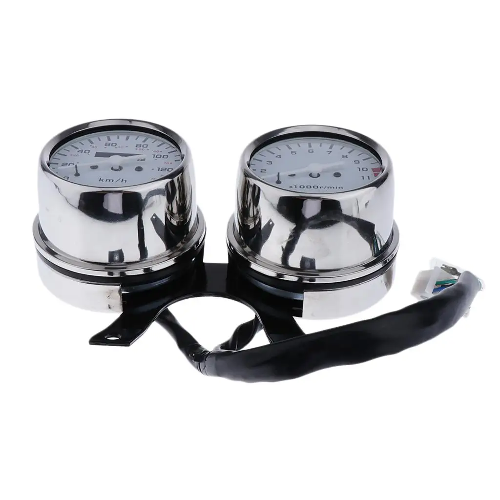 

Motorbike Dual Mechanical Odometer Speedometer And Engine Instrument