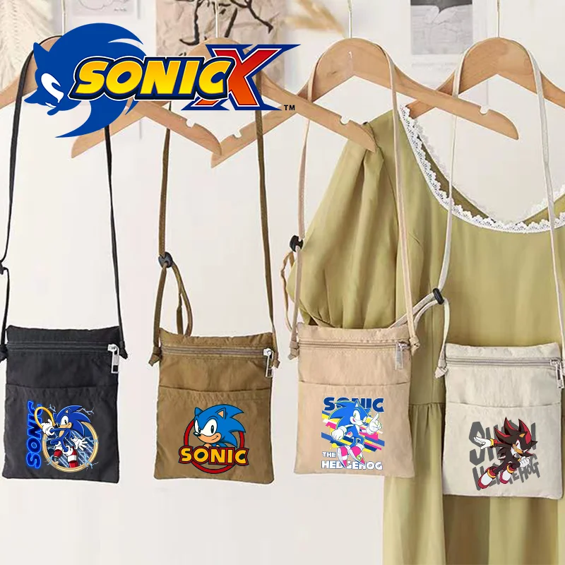 

Cartoon Sonic Crossbody Bag Anime Character Shadow Casual Style Mini Portable Shoulder Bag Storage All-match New Outdoor Fashion