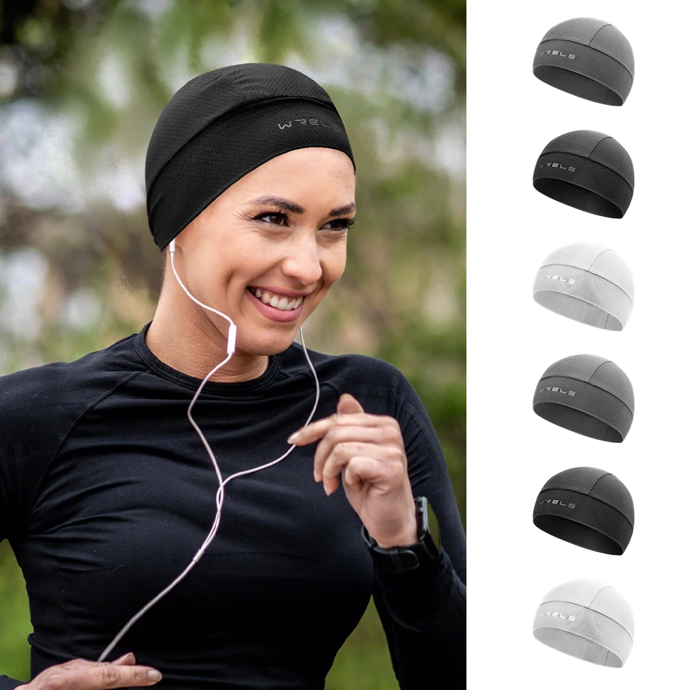 

WRELS Breathable Mesh Skull Cap Quick Dry Cooling Skull Caps Helmet Liner Motorcycle Hard Hat Sweat Liner for Men Women Beanies