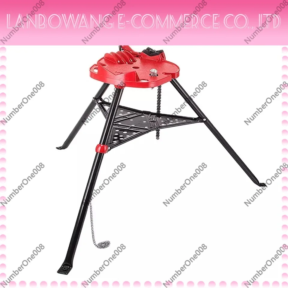 

Heavy-Duty Adjustable Pipe Support Stand with Chain Pipe Vise Bracket Pipe Fitting Mounting Tool