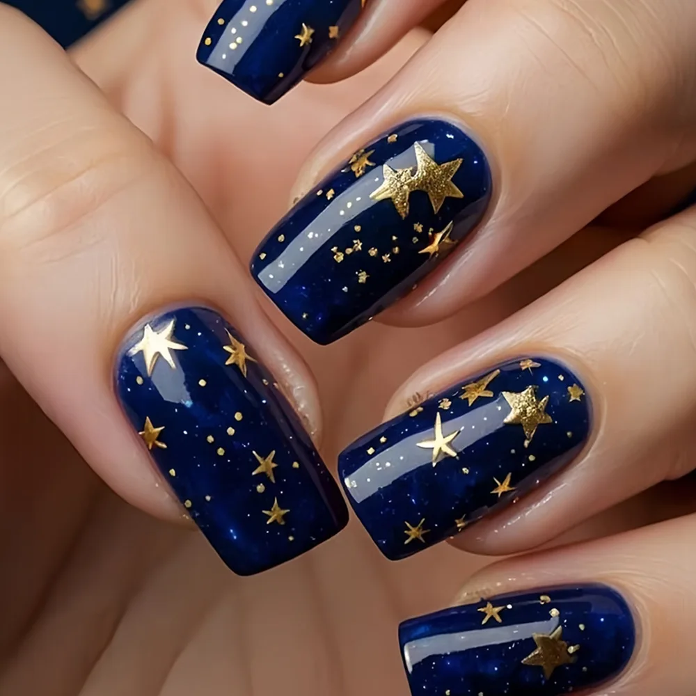 Y2k Black Gradient Press On Nails Long Ballet Reusable Nail Art Set_voghion.com