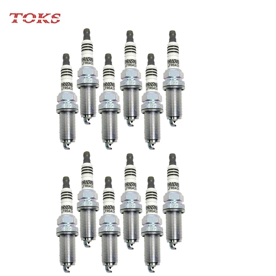 12pcs/lot LFR6AIX-11 6619 Iridium Spark Plug For BMW Subaru Volvo Yamaha Toyota LFR6AIX11 Candle Replace