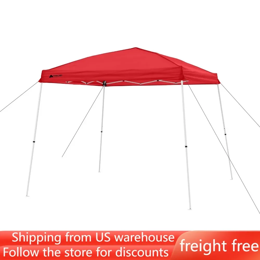 

Ozark Trail 10' X 10' Simple Push Slant Leg Canopy (100 Sq. Ft.) Outdoor Shadow Awning Freight Free Camping Supplies Awnings