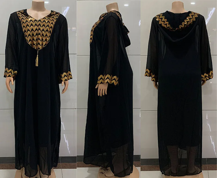 Vestido musulmán Abaya Dubai para mujer, conjuntos de fiesta de lujo, caftán islámico de Turquía, ropa africana, Ramadán Djellaba Eid, bata de talla grande