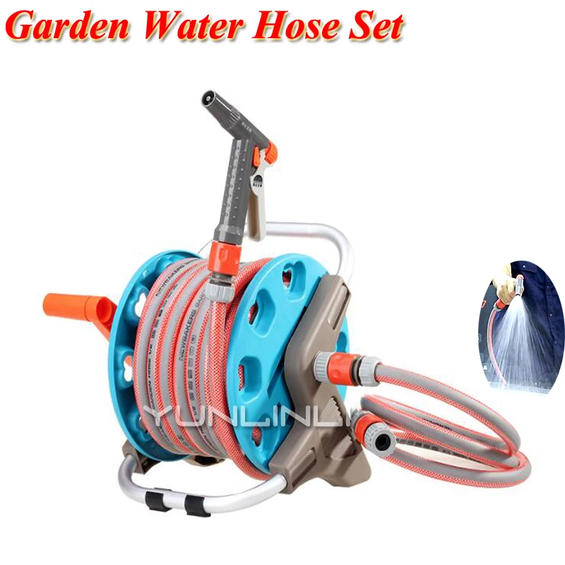 10-20m Portable Hoses Garden Tools Set Water Pipe Storage Car Washer Pipe With Spray Gun & Storage Holder Tool Kit ks-2015HT