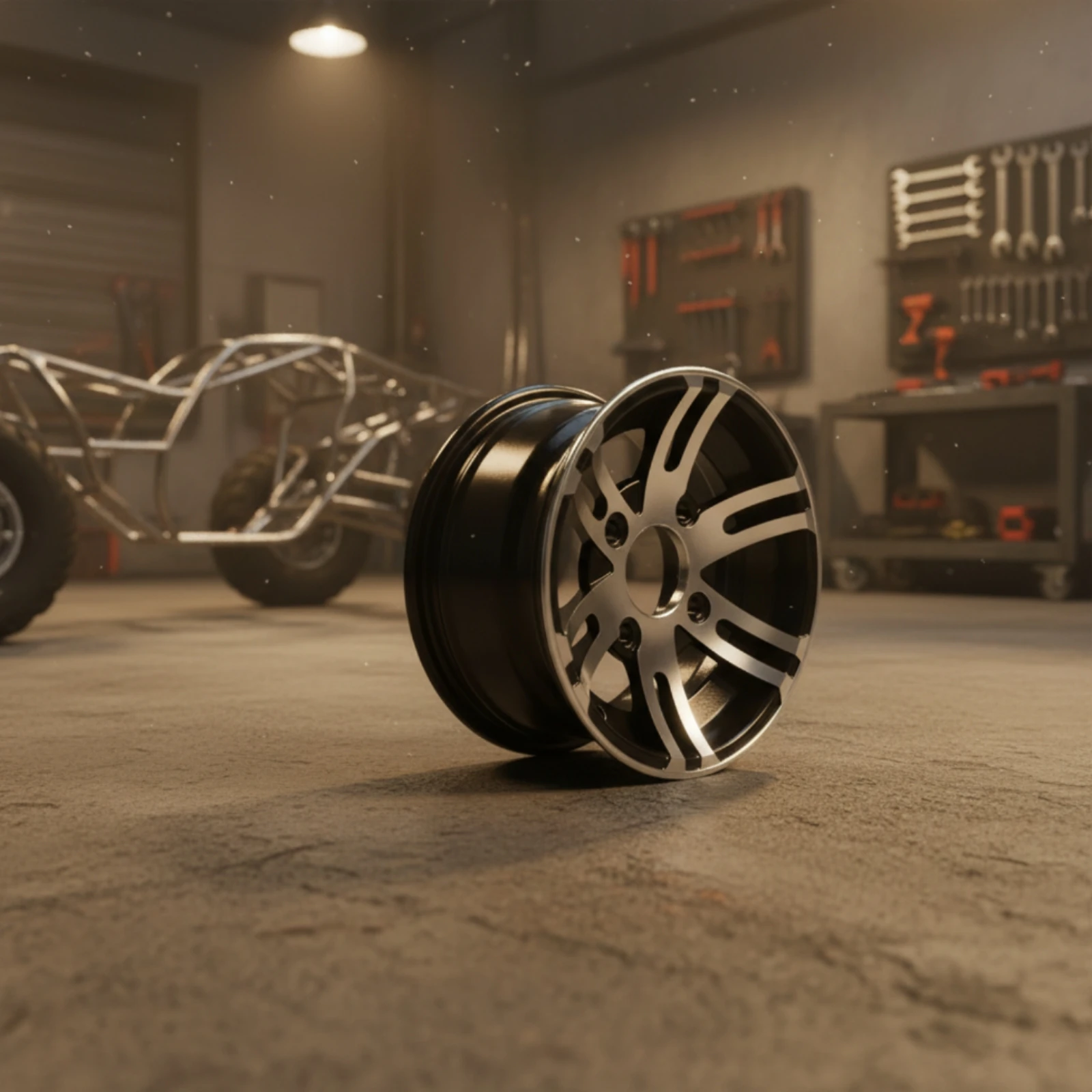 Rim with Multi-Spoke Face 10-Inch Aluminum Wheel Rim Hardware Deep-Dish Heavy-Duty for Sand off-Road Vehicle Builders