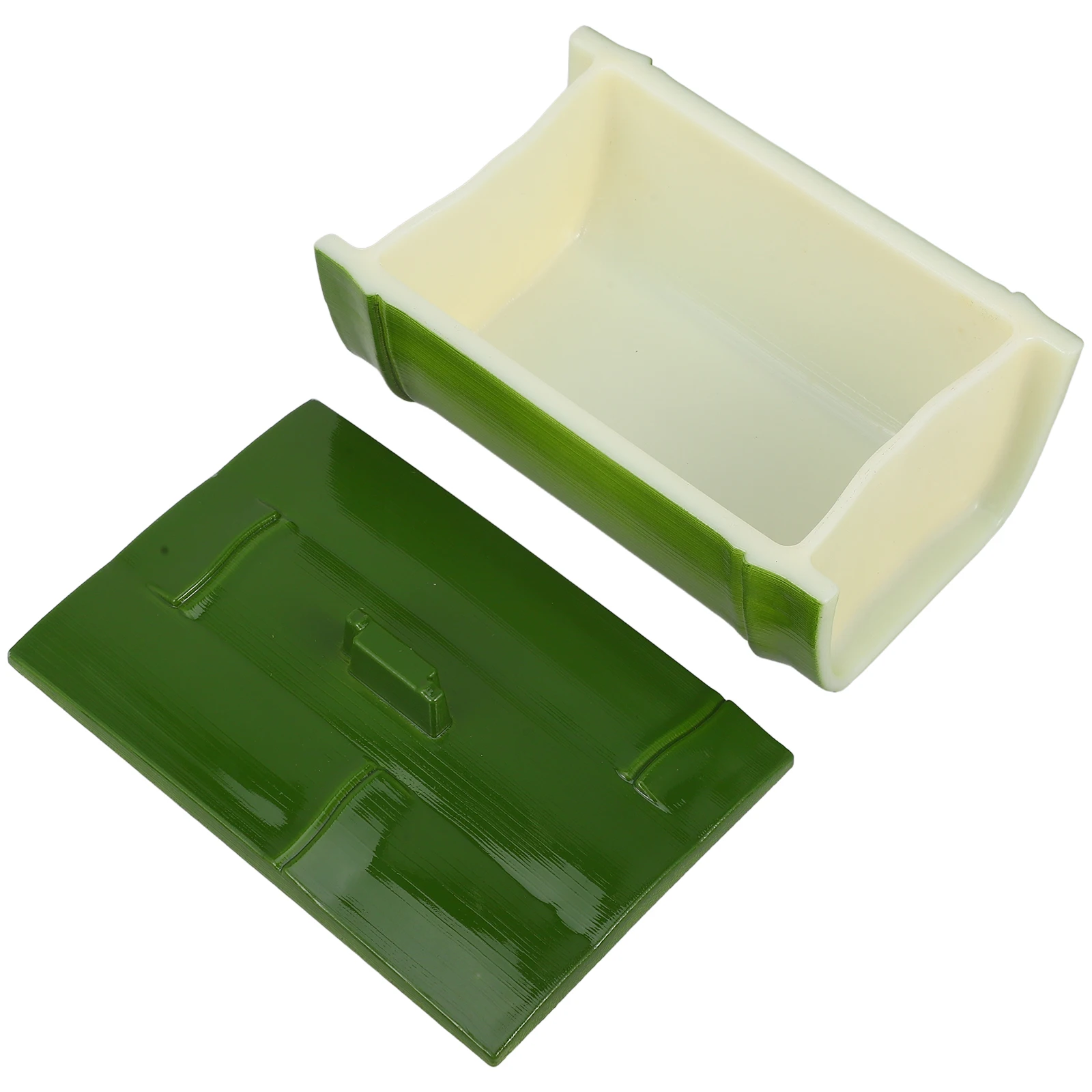 

Sushi Plate Green Abs Snack Chafing Dish Practical Food Platter Display Sukiyaki Multi Function Sashimi Serving Decorative Tray