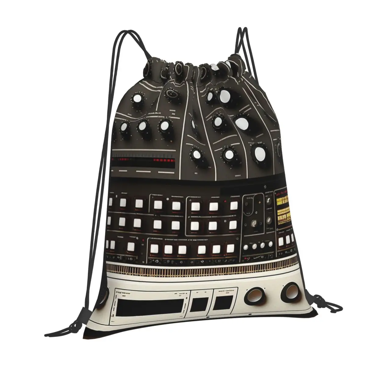 Strange Sound Machine Backpacks Casual Drawstring Bags Storage Bag Book Bags for Travel Students