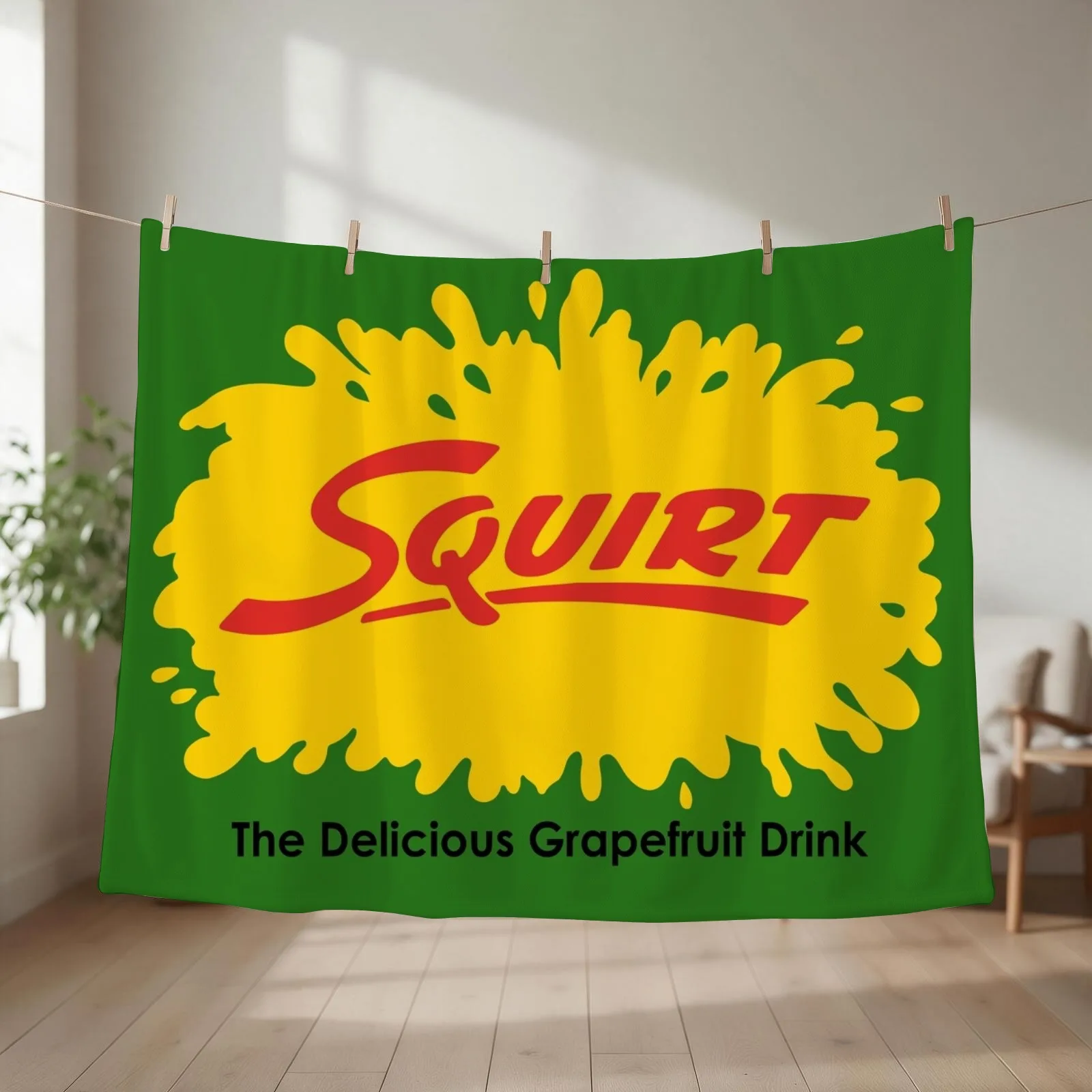 squirt the delicious grapefruit drink Throw Blanket couch cozy soft plush fuzzy picnic outdoor blanket